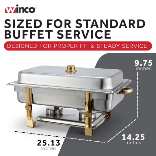 8 qt Silver Malibu Stainless Steel Chafer with Accents (8 Quart (Full Size))
