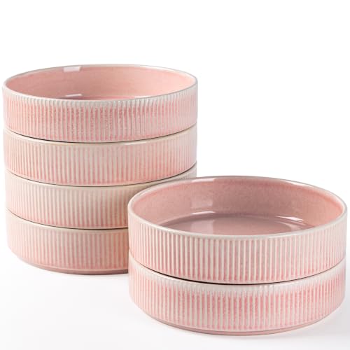 Pasta Bowls Set 7.5” Stoneware Dinner & Salad Bowls