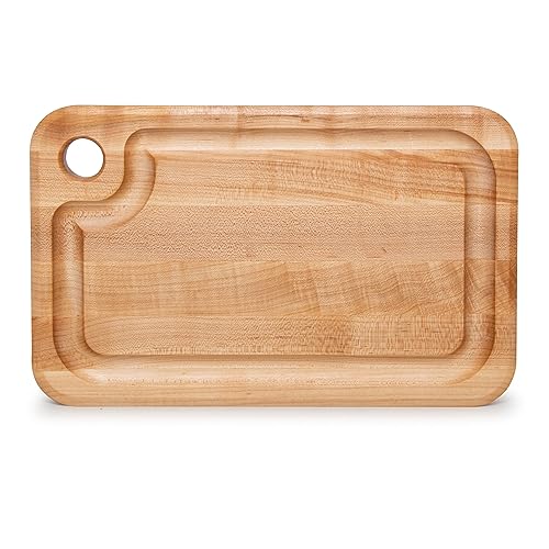 Prestige Series Rectangular Wooden Maple Cutting Board 16”x10” (16"L x 10"W)