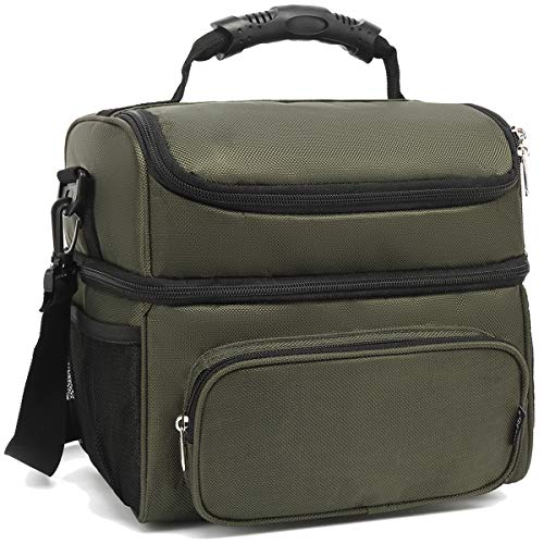 Double Layer Cooler Insulated Lunch Bag Adult Lunch Box Large Tote Bag for Men