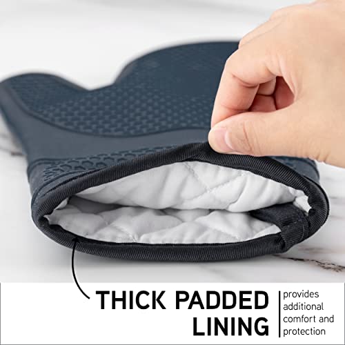 Silicone Oven Mitts (Black / Mitt Set)