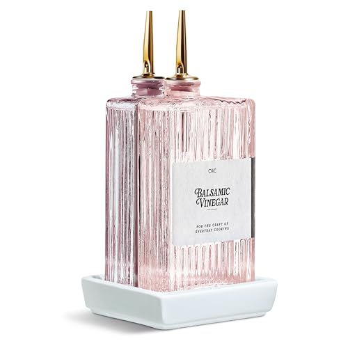 Olive Oil Dispenser Bottle (Pink Textured / 2 Pack)