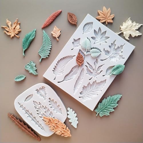 2PCS Leaf Silicone Molds