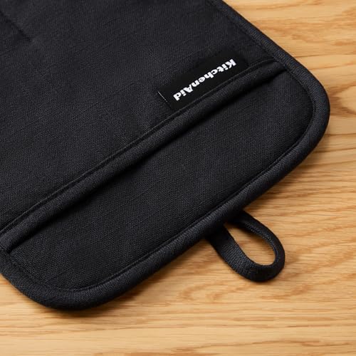 Gourmet Series Gridlines Pot Holders 2 (Matte Black)