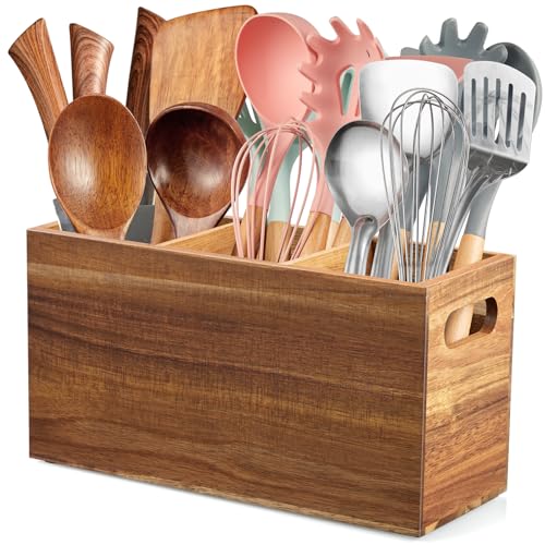 Wood Utensil Holder for Countertop