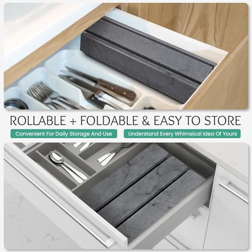 Stone Dish Drying Mat Collapsible Diatomaceous Earth Absorbent Mat Quick Dish Drying Pad Dish Rack Pad Match Any Counter to Multiple Usage for Kitchen