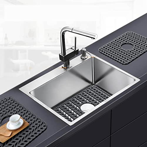 Sink Protectors for Kitchen Sink 12" 13" 16" 18" 19" 24" 26" 28" 29" 30" Silicone Sink mat (18.2"x12.5" / Gray)
