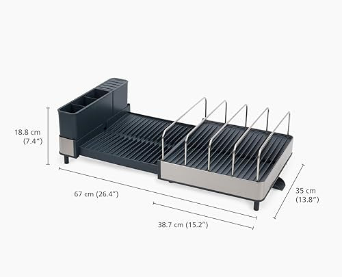 Extend Max Steel Expanding Dish Drying Rack (Max / Gray)