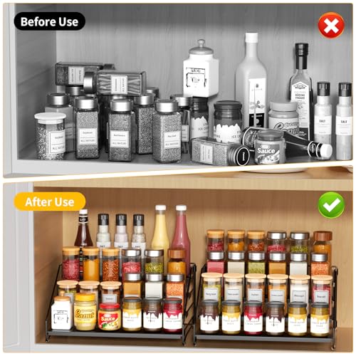 Spice Rack Organizer for Cabinet Pantry