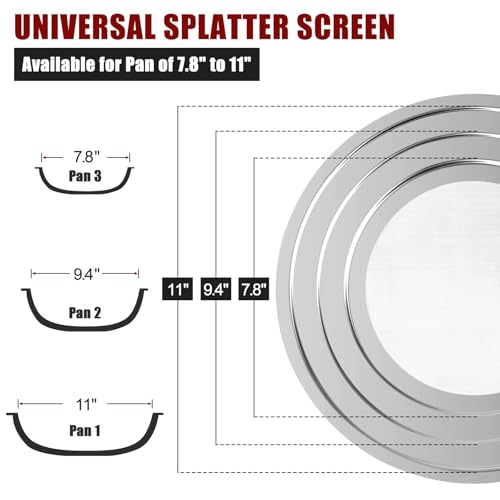 Silicone Splatter Screen for Frying Pan 13”