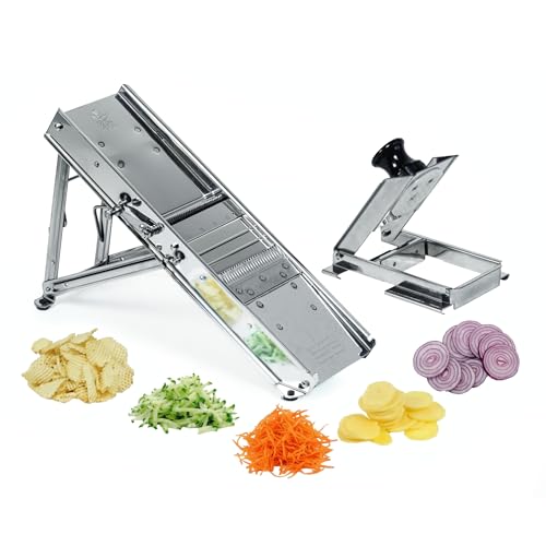 Bron Coucke Professional Stainless Steel Mandoline with Carriage (L)