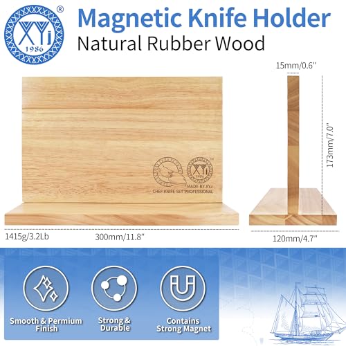 Magnetic Knife Block (light wood color / 11.8*7 inch without board)