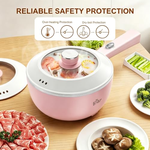 Hot Pot Electric 2L WHITE PINK hot pot electric pot ramen cooker hotpot pot electric hot pot electric mini hot pot rapid noodles cooker electric cooker
