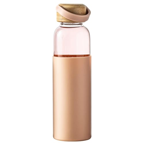 21oz Borosilicate Glass Water Bottle with Non