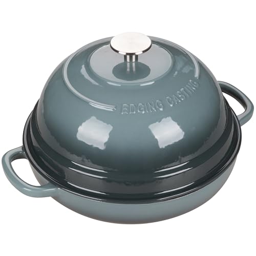 Enameled Cast Iron Dutch Oven Pot with Lid (Slateblue)