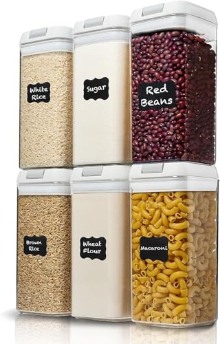 6 PCs 1.2 Liter Airtight Food Storage Containers ‎with Lids