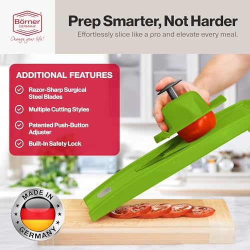 Borner V Power Vegetable Mandoline Slicer (Green)