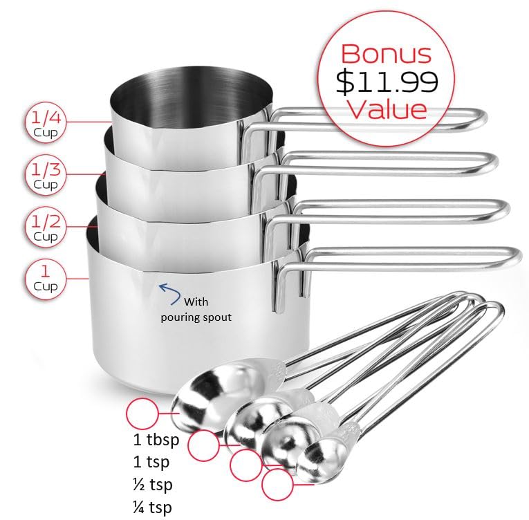 Mixing Bowls with Measuring Cups & Measuring Spoons