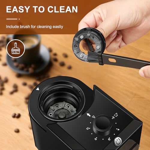 Flat Electric Burr Coffee Grinder
