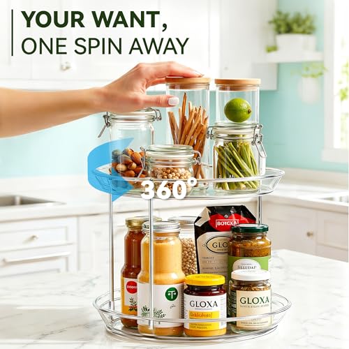 Lazy Susan Turntable Organizer for Cabinet