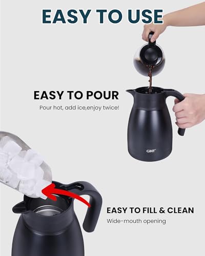 Stainless Steel Thermal Coffee Carafe with Lid