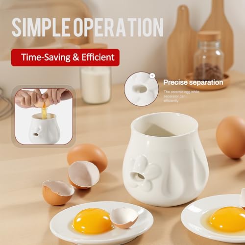 Ceramic Egg Separator Suitable for Kitchen Baking Small Tools