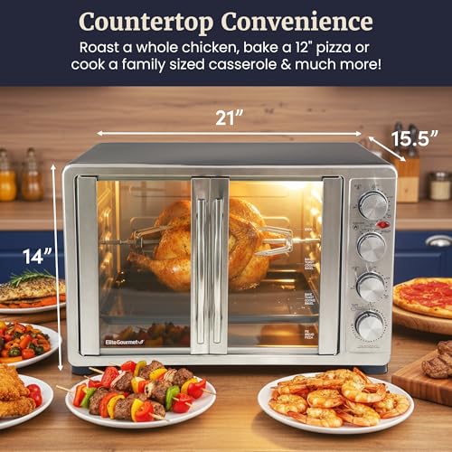 Double French Door Countertop Toaster Oven