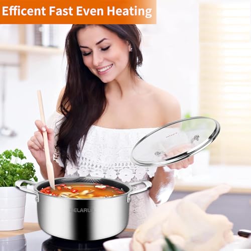 Tri ply Stainless Steel Heavy Duty Induction Stock Pot