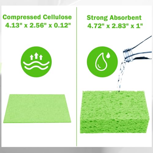 Sponges Kitchen Natural Compressed Cellulose Sponges Durable Dish Sponge for Cleaning & DIY for Kids Reusable