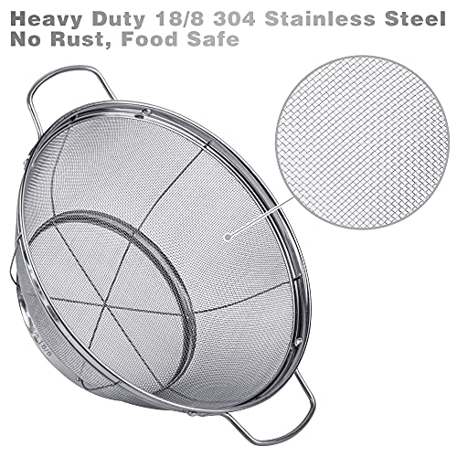 3 Pack 18 8 Stainless Steel Colander Sieves