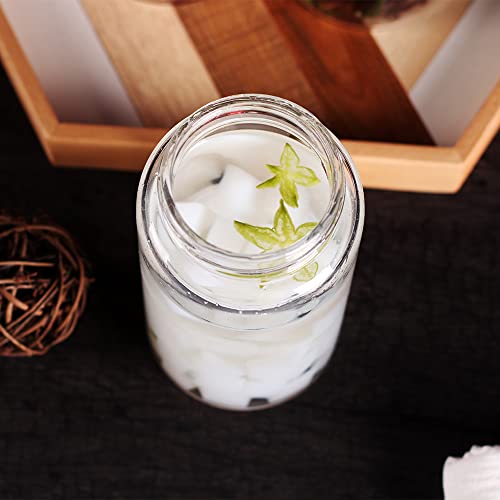 glass jar with colour screw lid