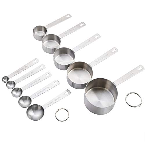 Babish 10 Piece Stainless Steel Measuring Cups & Spoon Set