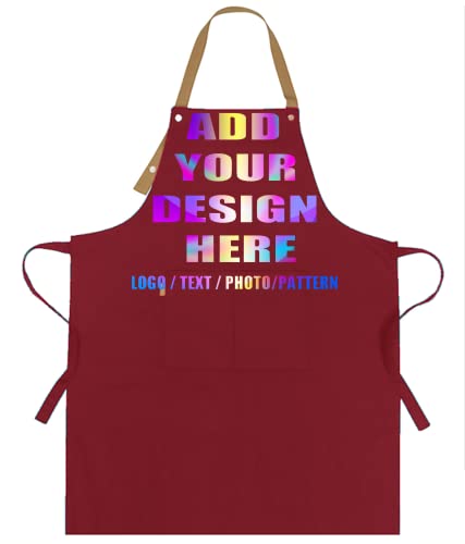 Personalized Custom Aprons Custom Adjustable Kitchen Cooking Aprons Hair Stylist Cafe Work Aprons For Men And Women
