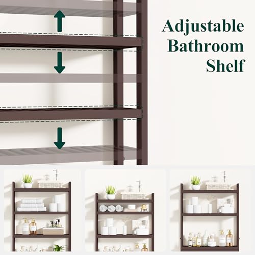 Bamboo Over The Toilet Storage Cabinet