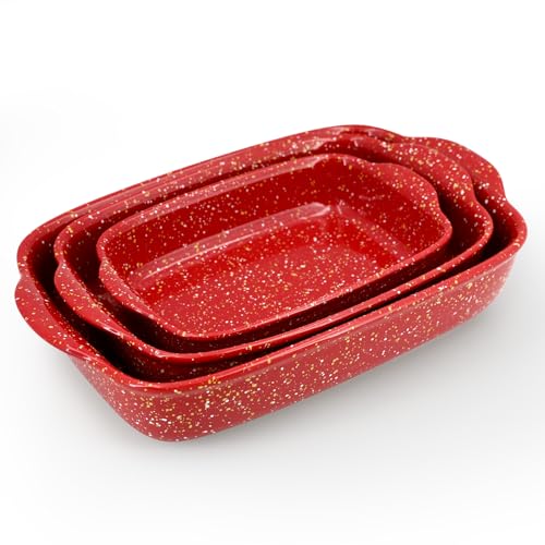 Ceramic Casserole Baking Dish Set of 3
