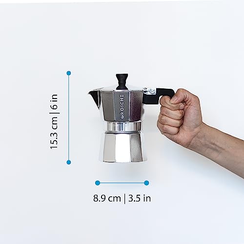 Milano Stovetop Espresso Maker Moka Pot 3 espresso Cup (3 espresso cups / Silver)