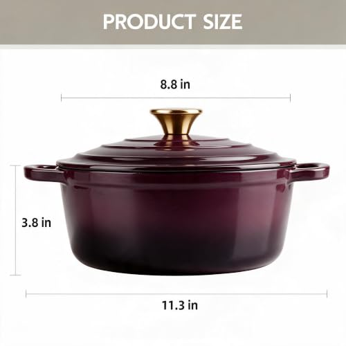 Dutch Oven Enameled Cast Iron with Lid (Fig / 3 QT)