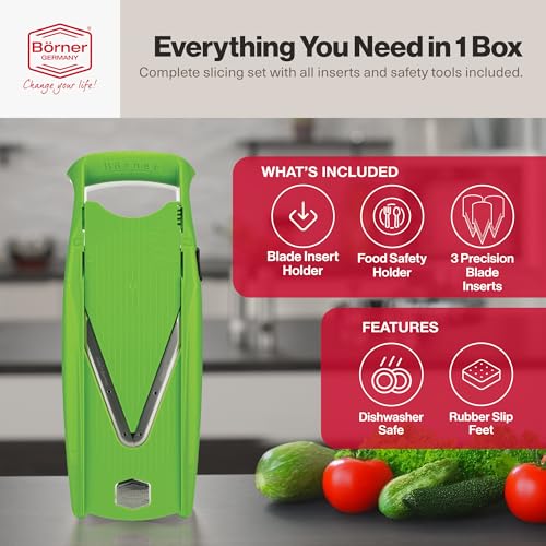 Borner V Power Vegetable Mandoline Slicer (Green)