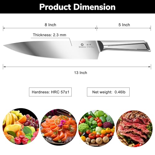 Stainless steel chef knife