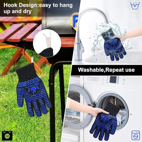 BBQ Gloves 1472°F Extreme Heat Resistant Grill Gloves
