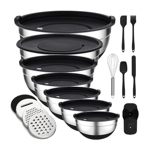 Mixing Blows with Lids Set (Non-Slip 7-Piece)