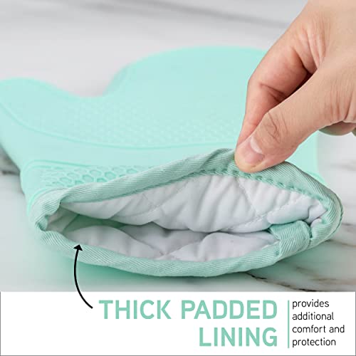 Silicone Oven Mitts (Mint / Mitt Set)