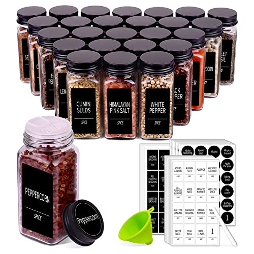 Glass Spice Jars with Labels