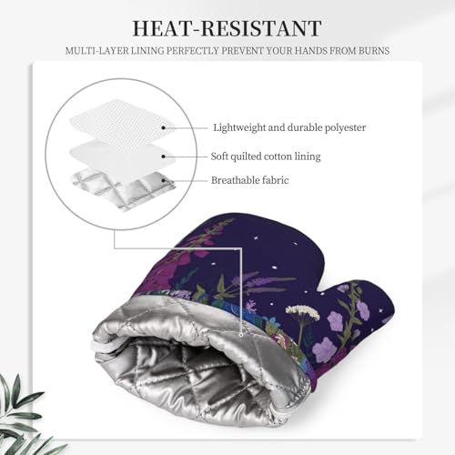 Oven Mitts Pot Holders Set Silicone Heat Resistant Oven Mitts and Hot Pads Potholders Non