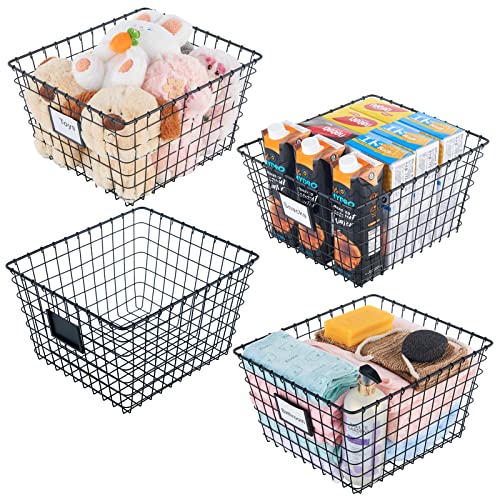 Extra Large】Wire Handmade Basket 4 Packs