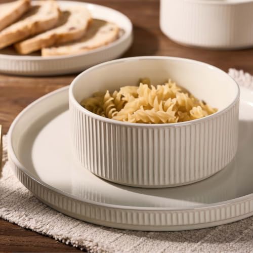 Stoneware Dinnerware Set with Trim