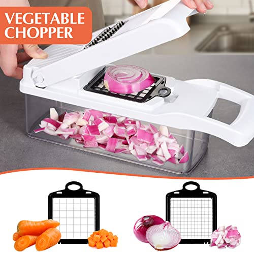Vegetable Chopper 16in1 Veggie Chopper Slicer Cutter Food Dicer with Container Hand Guard Draining Basket