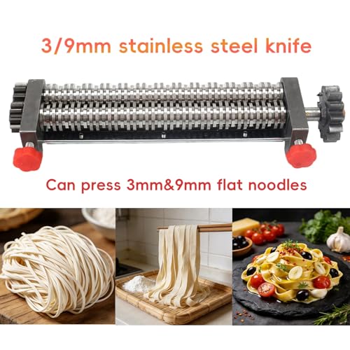 Automatic Electric Pasta Maker with Adjustable Thickness for Home Use (3/9mm flat knife)