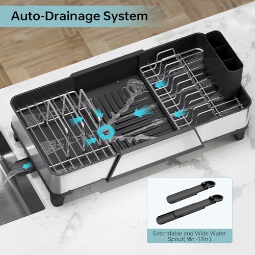 Triple Expandable Dish Drying Rack