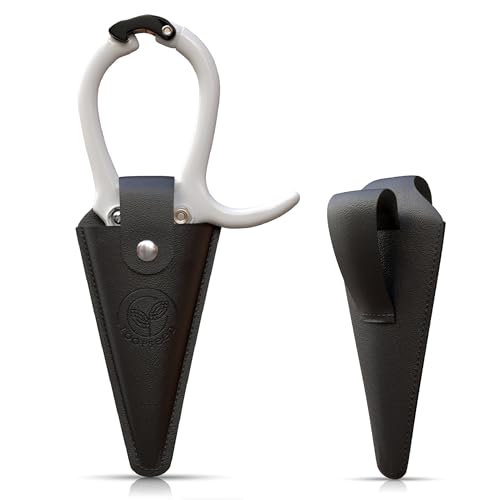 Plant Pruning Shears with Vegan Leather Sheath Garden Trimming Scissors with Belt Holster Bonsai Trimmers Herb Snips Flower Clippers Garden Tools 2 Piece Bundle